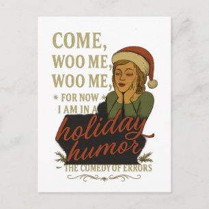 Feiertagsstimmung - Shakespeare-Zitat  Postkarte