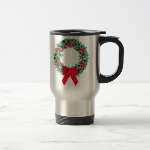 Feiertagwreath-Reise-Tasse Reisebecher
