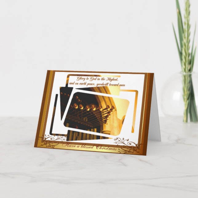 Feiertrompeten Feiertagskarte (Vorderseite)