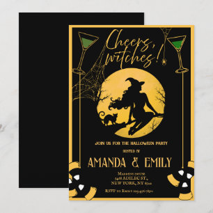 Feige, Hexen Girls Night Party Halloween Einladung