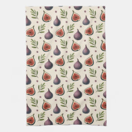 Feigen- Blätter- Muster Geschirrtuch