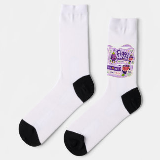 Feigen-Sprüche bestickt. Kleine Feige, Socken