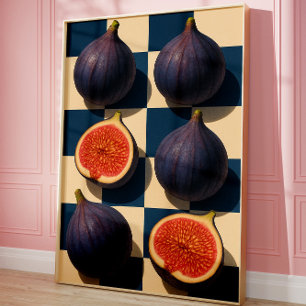 Feigen-Wandkunst, Trendige Küchenkunst für Food-Li Poster