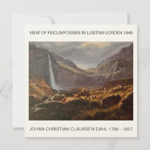 Feigumfossen 1848 Johan Christlich Dahl Hi-Def Car Dankeskarte