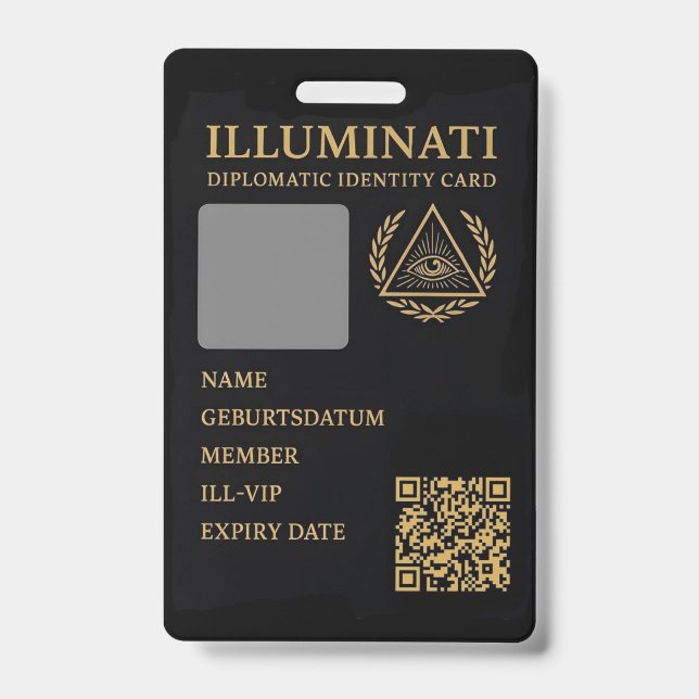 Feiler & Rothschild lluminati Diplomatic Identity Ausweis (Vorderseite)