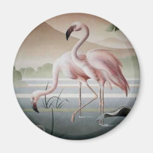 Fein am rosa Flamingo-Magneten Magnet