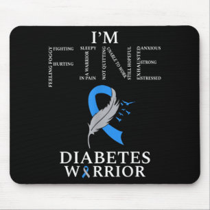 Fein Diabetes Warrior Shirt Diabetes-Bewusstsein Mousepad