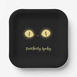 Fein gespenstische Katzenliebhaber Pappteller