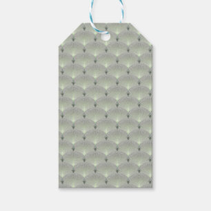 Fein grün und grau, Art Deko. Geschenkanhänger