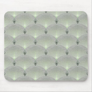 Fein grün und grau, Art Deko. Mousepad