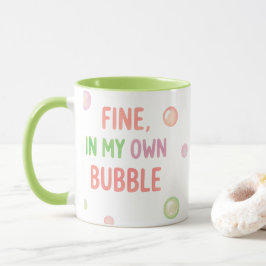 Fein, in meiner eigenen Blase - Pastell-Blase Tasse