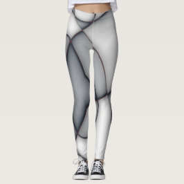 Fein konvexe, graue Ausschnitte Leggings