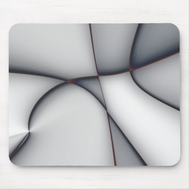 Fein konvexe, graue Ausschnitte Mousepad (Vorne)
