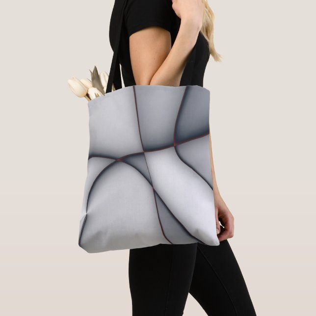 Fein konvexe, graue Ausschnitte Tasche (Von Nahem)