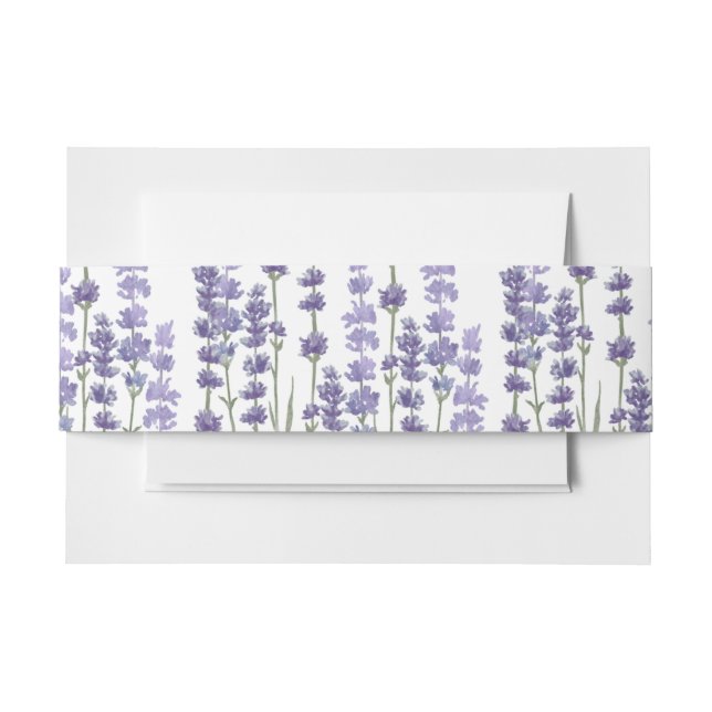 Fein Lila Blumenlavenderfeld Einladungsbanderole (Vorderseite Beispiel)