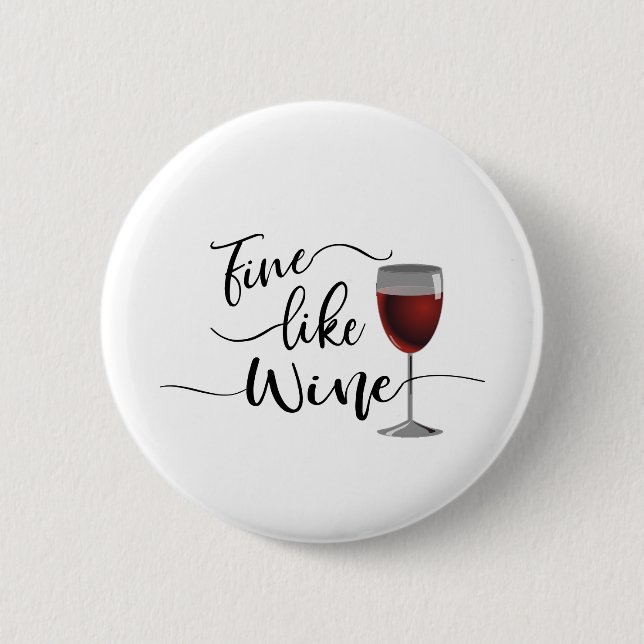 Fein wie Wein Button (Vorderseite)