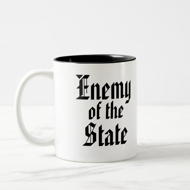 Feind der Staats-Tasse Zweifarbige Tasse (Links)