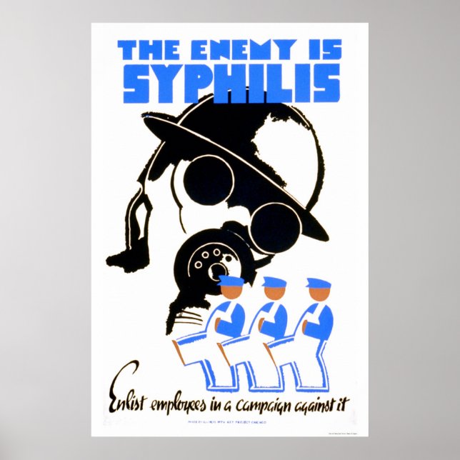Feind ist Syphilis 1938 WPA Poster (Vorne)