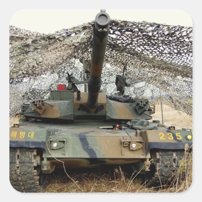 Feinde aus der Republik Korea Quadratischer Aufkleber (Vorderseite)