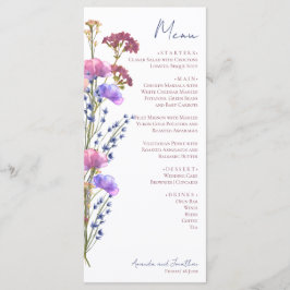 Feine Acrylblume Menükarte