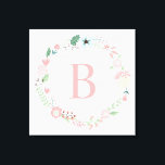 Feine Bläschen-Monogramm Leinwanddruck<br><div class="desc">Elegante und süße mit Monogramm Kranzkanone drucken.</div>
