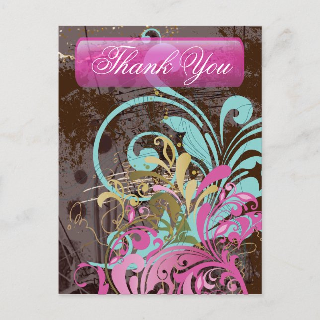 Feine Blume Cool Niedlich Giro Retro Florenz Postkarte (Vorderseite)