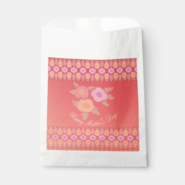 Feine Blüte mit rosa Geschenktütchen (Vorderseite)