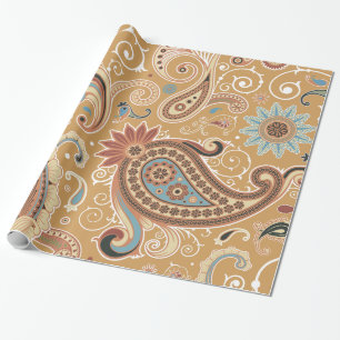 Feine coole niedliche Girly Retro Mode Paisleys Geschenkpapier