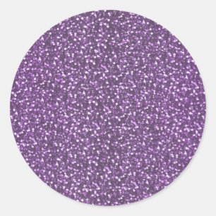 Feine Imitat-Glitzer-glänzende Glitzern-lila Runder Aufkleber