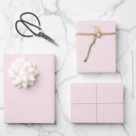 Feine, kräftige Farbe schlicht röstelig rosa Geschenkpapier Set