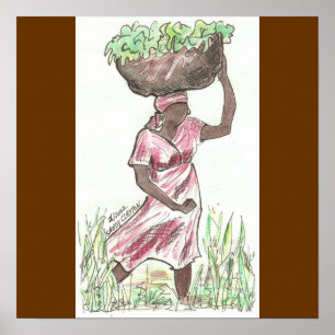 Feine Kunst-Druck auf Leinwand/haitianischer Frau Poster