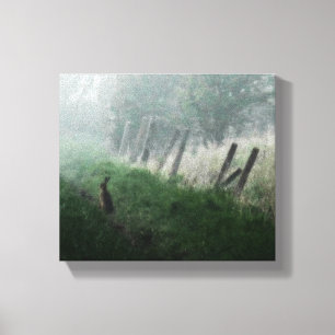 Feine Kunst-Foto-Leinwand "die Hasen, die ich sah Leinwanddruck