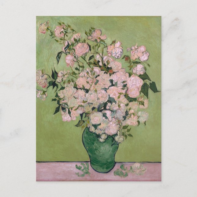 Feine Kunst Van Gogh der rosa Rosen-(F682) Postkarte (Vorderseite)