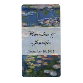Feine Kunst, Wasser Lilies Mini Wine Labels