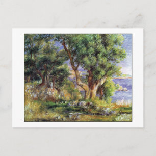 Feine Kunstlandschaft an der Küste von Renoir Postkarte