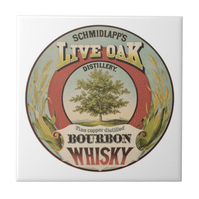 Feine Kupfer destillierter Bourbon Whisky. Fliese (Vorderseite)