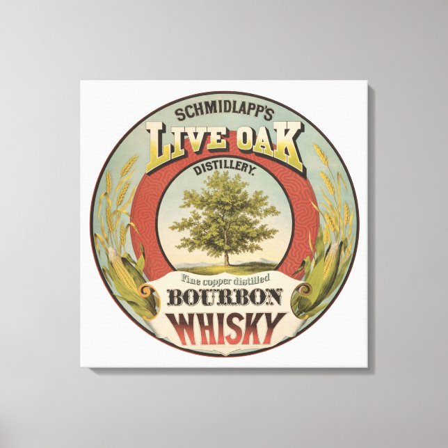Feine Kupfer destillierter Bourbon Whisky. Leinwanddruck (Vorderseite)