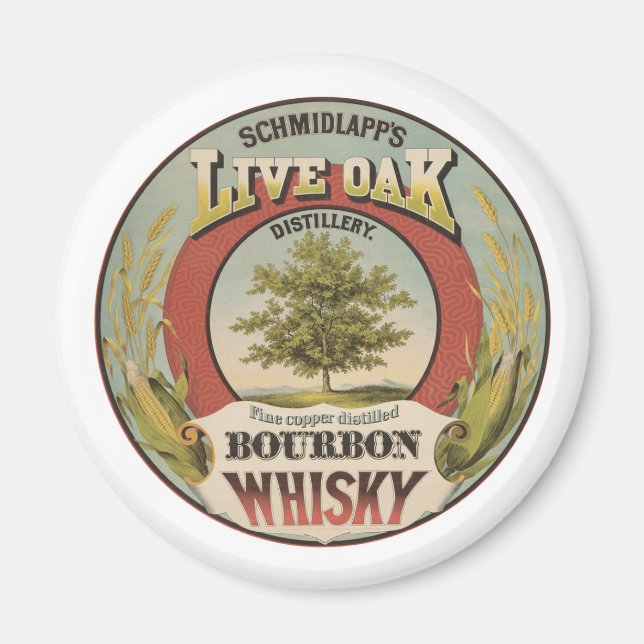 Feine Kupfer destillierter Bourbon Whisky. Magnet (Vorne)