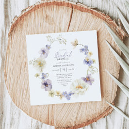 Feine Lila und weiße Wildblume Einladung