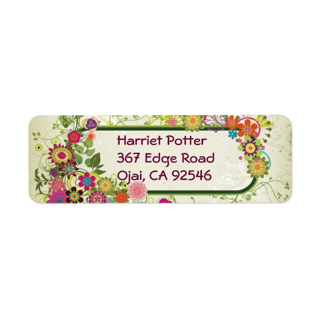 Feine Niedliche Coole Girly Retro Blumenmode (Vorne)