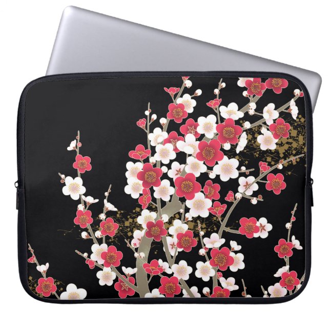 Feine Niedliche Coole Girly Retro Blumenmode Laptopschutzhülle (Vorderseite)