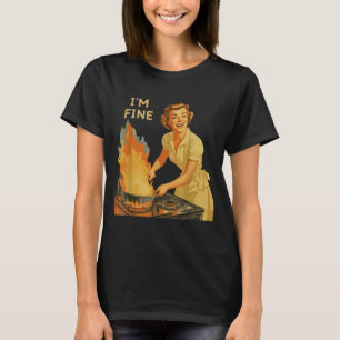 Feine Retro-Hausfrau kocht Vintage-Küche Lustig T-Shirt