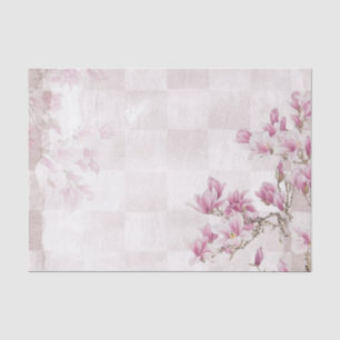 Feine rosa Blume Rosa / Weiße Tafel Seidenpapier