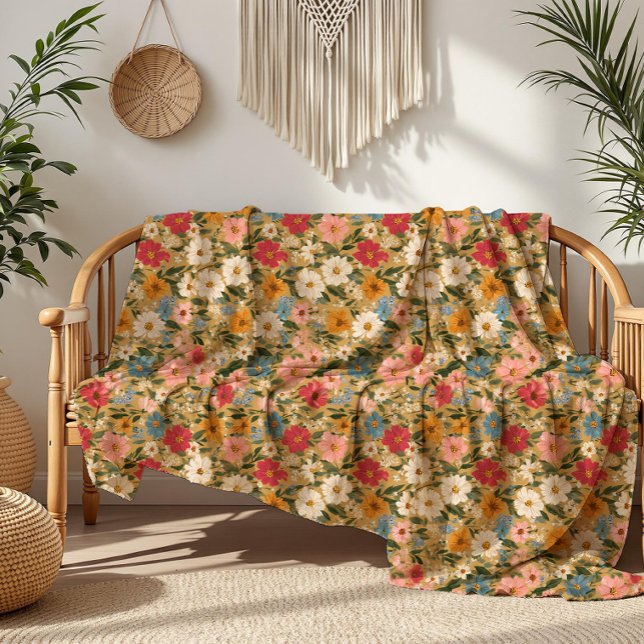 Feine rosa und blaue Cotattacore Fleecedecke (Von Creator hochgeladen)