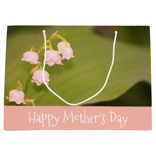 Feine Rosa und grüne Oliven Große Geschenktüte (Vorderseite)