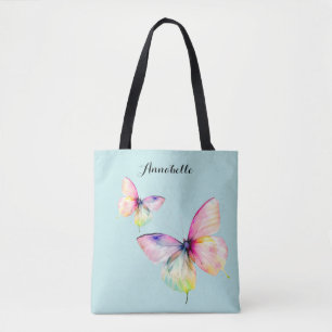 Feine rosafarbene Schmetterlinge in Pastellfarben Tasche