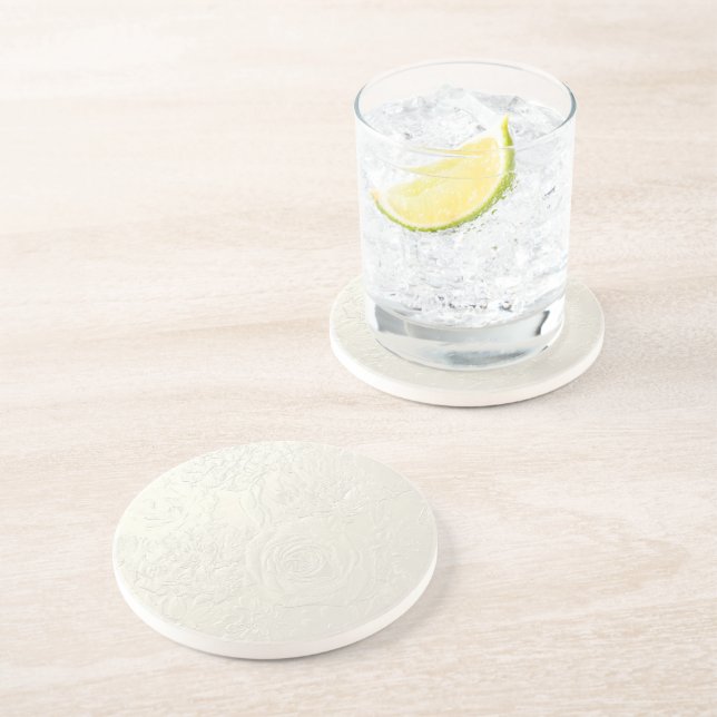 Feine Rose Getränkeuntersetzer (Seite)