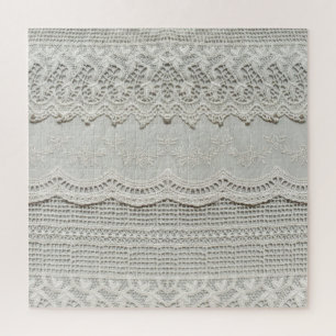 Feine weiße Spitze, Textil Nahaufnahme.