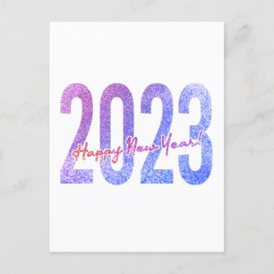Feiner Glitzer - Frohes Neues Jahr 2023 Postkarte
