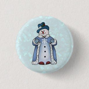 Feiner Schneemann Button